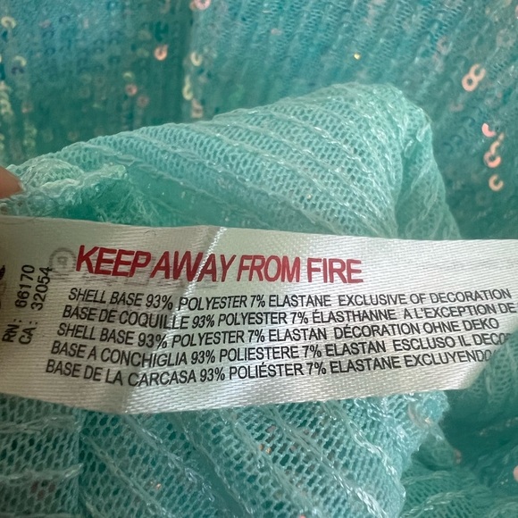 NWT new FREE PEOPLE gold rush sequin long sleeve tee top XS Aruba blue shimmer - Picture 10 of 14